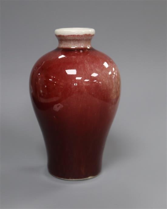 A 19th century Chinese Sang-de-boeuf glazed meiping